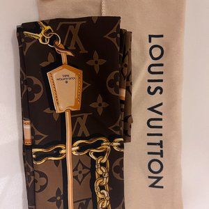 LOUIS VUITTON NWOT Silk Monogram Confidential Bandeau Brown | 2019 Collection